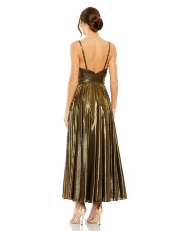 Mac Duggal 30761 Plunging Neck Metallic Dress