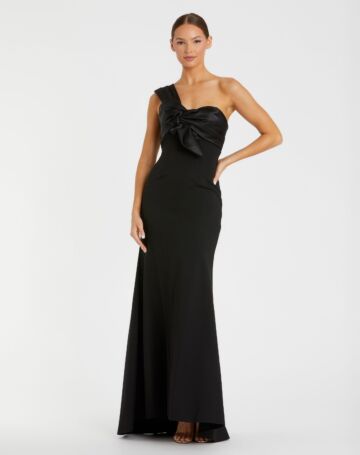 Mac Duggal 49547 Pleated Bodice One Shoulder Dress