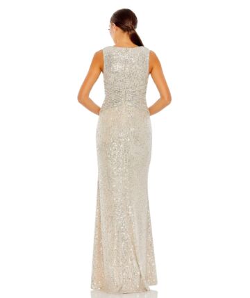 Mac Duggal 26598 Wrap Waist Sequin Dress