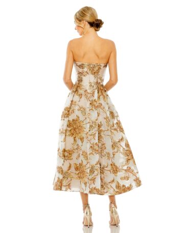 Mac Duggal 20716 Floral Print Strapless Dress