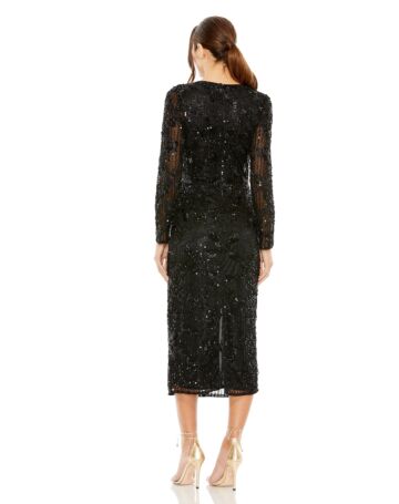 Mac Duggal 5988 Long Sleeve Jewel Neck Dress