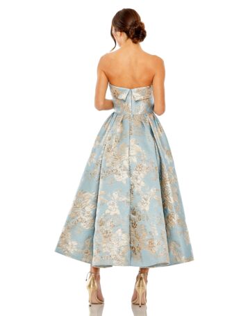Mac Duggal 20726 A-Line Strapless Brocade Evening Dress
