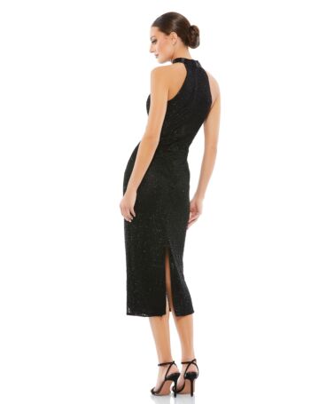 Mac Duggal 5531 Halter Neck Cut-In Sleeve Dress