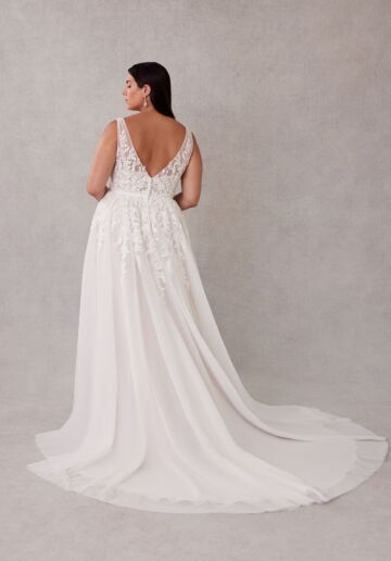 Mori Lee 3459 Sequoia Plunging Neck V-Back Plus Size Bridal Dress