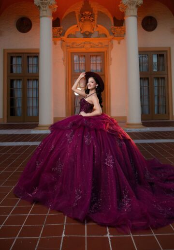 Mori Lee 4080056 Carlotta Tulle Ruffle Peplum Sweet 16 Gown