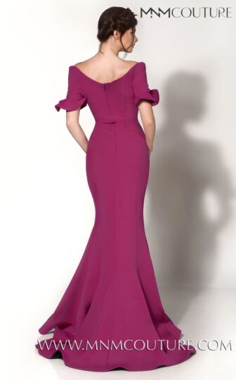 MNM Couture 2144A Ruffle Sleeve Off The Shoulder Dress