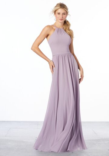 Mori Lee 21653 Halter Neckline Bridesmaid Dress - Stock Only