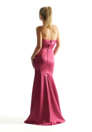 Mori Lee 21849 Fit and Flare Strapless Satin Bridesmaid Dress