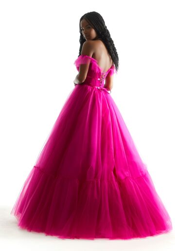 Mori Lee 49022 Ruched Bodice Off The Shoulder Dress