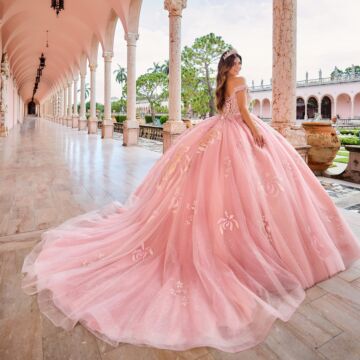 Princesa by Ariana Vara PR30156 Beaded Corset Bodice Quince Dress