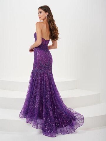 Panoply 14174 Sheer Corset Sequin Lace Dress