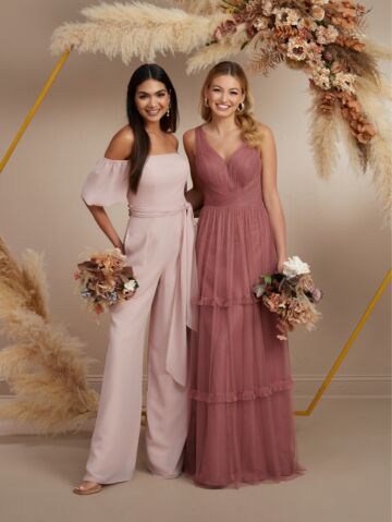 Christina Wu 22170 Cross Back Layered Skirt Bridesmaid Dress