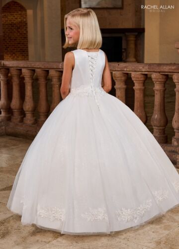 Rachel Allan RB9169 Glitter Skirt Jewel Neckline Dress