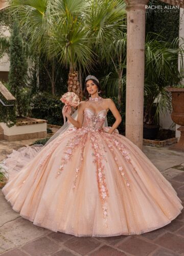 Rachel Allan RQ3162 3D Flower Sweet XV dress