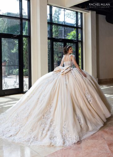 Rachel Allan RQ1182 Corset Bodice Sweetheart Neckline Dress