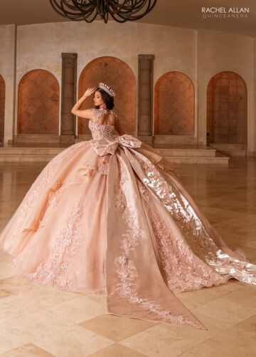 Rachel Allan RQ2244 Sweetheart Neckline Lace-Up Dress
