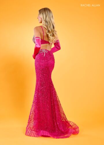 Rachel Allan 70558 Cutout Waist Sweetheart Neck Dress