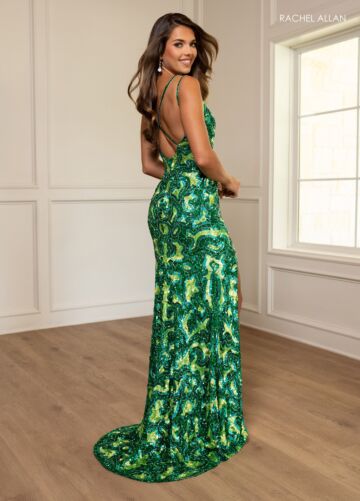 Rachel Allan 70725 Strappy Back Sweetheart Neck Embellished Dress