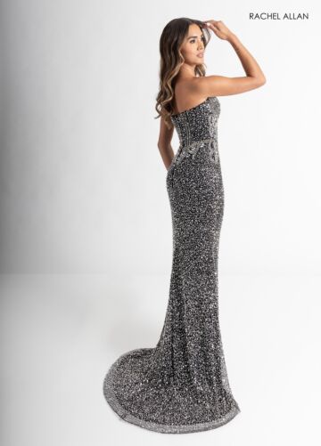 Rachel Allan 70952 Scoop Neckline Embellished Dress