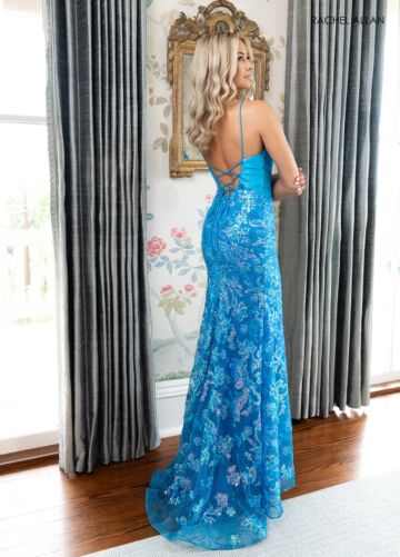 Rachel Allan 70969 Bow Waist Embellished Dress