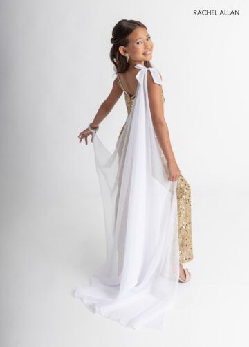Rachel Allan 10330 Spaghetti Strap Sequined Straight-Leg Jumpsuit