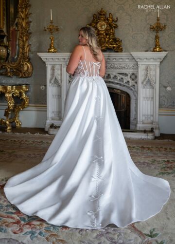 Rachel Allan RB2232 Spaghetti Strap Sheer Back Wedding Dress