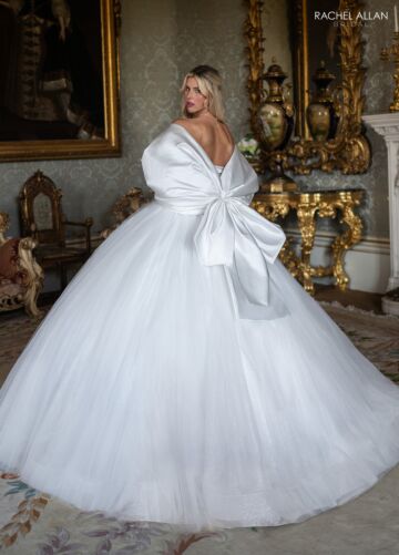 Rachel Allan RB6191 Beaded Scoop Neck Corset Bodice Bridal Gown