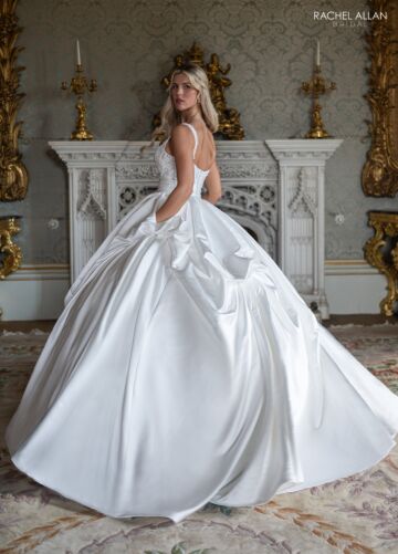 Rachel Allan RB6192 Pleated Waist Pick-Up Skirt Bridal Gown