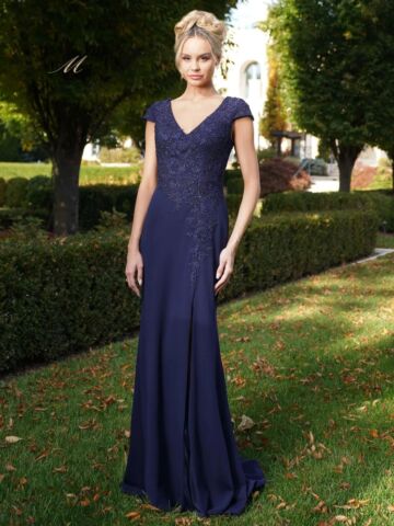 Rina Di Montella RD2763 Embellished Bodice V-Neck Dress