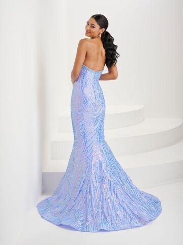 Tiffany Designs 16071 Detached Sleeves Glitter Dress