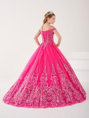 Tiffany Princess 13738 Off The Shoulder Sparkly Mini Pageant Dress