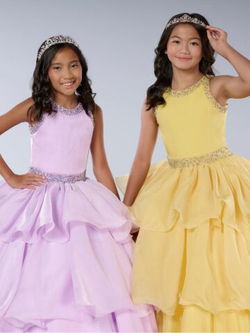 Tiffany Princess 13787 Tiered Skirt Junior Pageant Dress