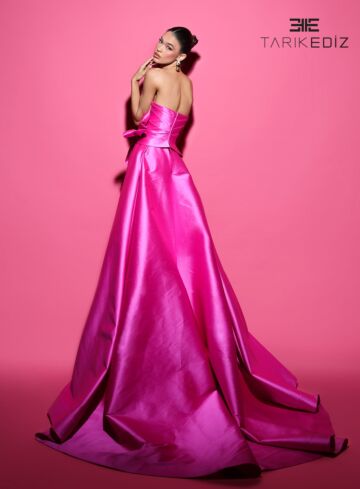 Tarik Ediz 98487 Leonor Detachable Overskirt Strapless Dress