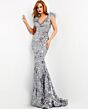 Jovani 04228 Black Gunmetal Dress
