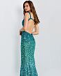 Jovani 46066 V-Neckline Sequin Dress