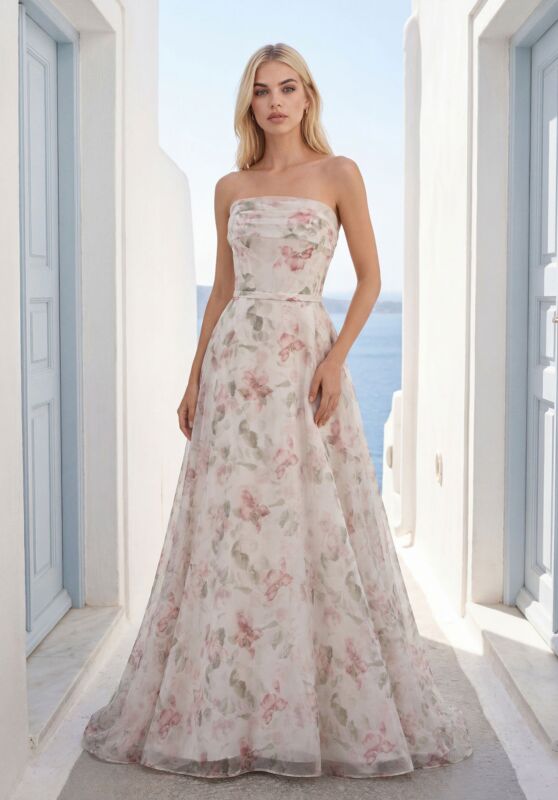 Pink/Green/Ivory Print