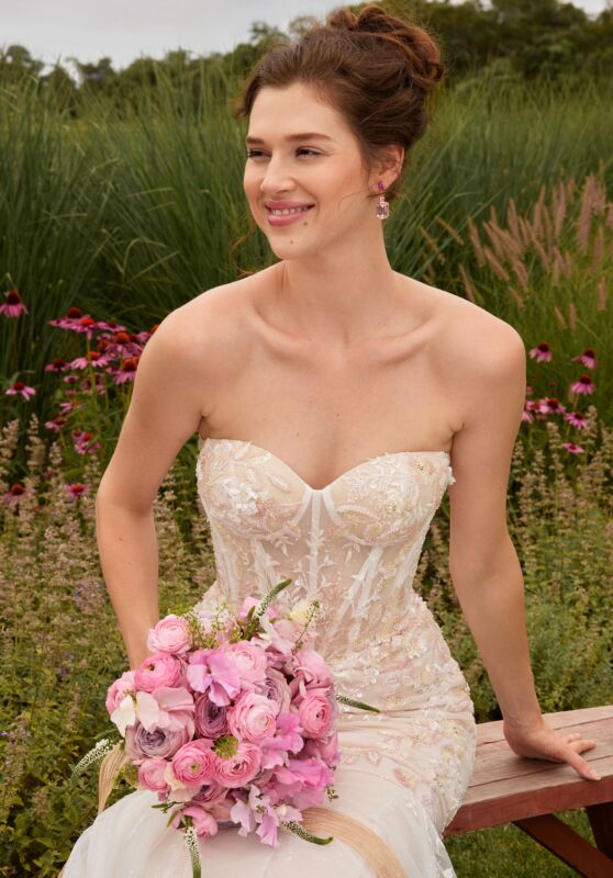Mori Lee 2717 Sia Sweetheart Neck Godet Skirt Wedding Gown