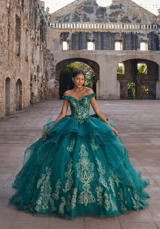 Mori Lee 89556 Ruffle Skirt Quince Anos Gown