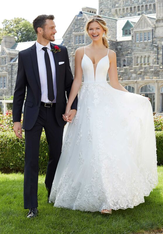 Mori Lee 2125 Suki Open Back Wedding Gown