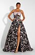 Alyce Paris 61986 Slit Skirt Floral Dress