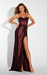 Alyce Paris 62029 Strapless Beaded High Slit Dress