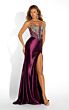 Alyce Paris 62034 Scoop Neck Corset Bodice Satin Dress