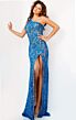 Jovani 08515 Dark Peacock-Nude Prom Dress