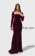 Jessica Angel JA2669 Square Neck Long Sleeve Velvet Dress