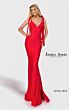 Jessica Angel JA2672 Bow Strap V-Neck Beaded Dress