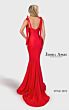Jessica Angel JA2672 Bow Strap V-Neck Beaded Dress
