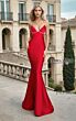 Jessica Angel JA2681 Beaded V-Neck Lace-Up Back Dress