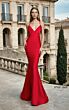 Jessica Angel JA2720 Lace-Up Back Strappy V-Neck Dress