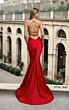 Jessica Angel JA2720 Lace-Up Back Strappy V-Neck Dress
