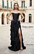 Jessica Angel JA2723 Basque Waist High Slit Dress